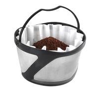 Gotero reutilizable de acero inoxidable 304 sin papel, no necesita papel de filtro, embudo de goteo lento para máquina manual, ideal para el hogar, cocina, cafetería, campamento y