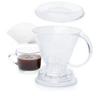 Gotero y filtros Clever Coffee, grande, 500 ml (transparente) | Barista's Choice | Pl stico seguro sin BPA | Incluye 100 filtros