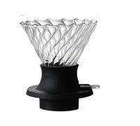 Gotero y filtros de café de inmersión reutilizables, filtro de cafetera de elaboración manual de vidrio for uso en casa, oficina, restaurante, cafetería(B-11.5cm-L)