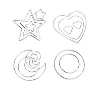 Gotetiso 14 Piezas Aros para Atrapasueños Anillos de Macramé de Metal Anillos de Metal para Atrapasueños Estrella Luna Corazón Redonda Aros de Macramé para DIY Manualidades