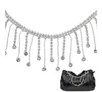 Gotetiso Flecos Strass Costura de 1,8 m Rhinestone Cinta Borla de la Cadena Cinta de Strass Cadena de Cristal Rollo de Cinta de Strass Rhinestone Trim para DIY Ropa Manualidades Boda Decoración