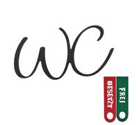 Gotetiso Letreros Autoadhesivos para WC Pegatinas para Wc Cartel WC y Cartel para Puerta Ocupado/Libre en Alemán Carteles para Puertas de WC Señales para Wc Cartelito Baño Colgar Decoración de WC