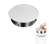 Gotetiso - Tapa de orificio para chimenea de acero inoxidable, tapón de chimenea, tapón de tubo de poele, tapa de tubo de chimenea, 150 mm, tapa perforada, tapa de pared, color plateado