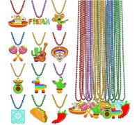 GotGala 12 collares de fiesta del Cinco de Mayo con cuentas mexicanas del Cinco de Mayo para despedida de soltera temática mexicana, evento de carnaval, martes de tacos, suministros de fiesta de