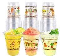 GotGala Vasos de plástico desechables mexicanos para fiesta del Cinco de Mayo, decoraciones de fiesta para temática mexicana, taco, cumpleaños, boda, fiesta, suministros de vasos