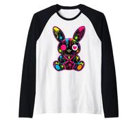 Goth Bunny Kawaii Rabbit Cute Gothic Outfit E-Girl Grunge Camiseta Manga Raglan