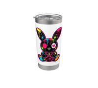 Goth Bunny Kawaii Rabbit Cute Gothic Outfit E-Girl Grunge Vaso térmico de acero inoxidable de doble pared