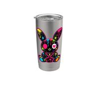 Goth Bunny Kawaii Rabbit Cute Gothic Outfit E-Girl Grunge Vaso térmico de acero inoxidable de doble pared