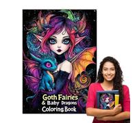 Goth Coloring Book - Gothic Inspired Creative Coloring Pages, Daily Relaxation Activity Book for Adults Kids and Couples, Fun Art for Stress Relief and Mindfulness, Ideal Home or Travel