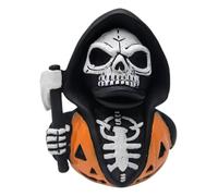 Goth Ducks, Skeleton Duck Figurine, Halloween Desk Decor, Resin Statue Holding Sickle, Gothic Horror Collectible, Home Agency Display Shelf Use, 2.76x2.56x2.95 Inches Black 1 Piece
