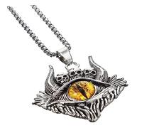 Goth Eye Charms Sterling Devil Evil Necklace Women Clavicle Accessory Pendant for Decor Neck Chain Stainless Steel