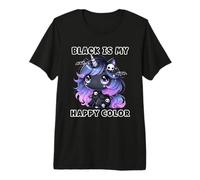 Goth Girl Black is My Happy Color Gothic Unicorn EMO Girl Camiseta Premium