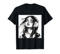 Goth Girl Zombie EMO Chica gótica con Auriculares Camiseta