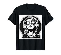 Goth Girl Zombie EMO Chica gótica con Auriculares Camiseta