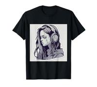 Goth Girl Zombie EMO Chica gótica con Auriculares Camiseta