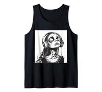 Goth Girl Zombie EMO Chica gótica con Auriculares Camiseta sin Mangas