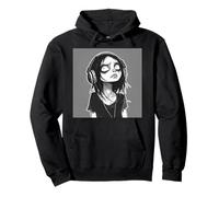 Goth Girl Zombie EMO Chica gótica con Auriculares Sudadera con Capucha