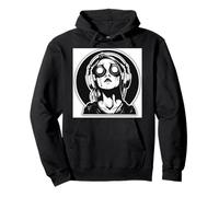 Goth Girl Zombie EMO Chica gótica con Auriculares Sudadera con Capucha