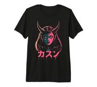 Goth Grunge Demon Anime Chica Waifu Horror Alt Estética Camiseta Premium