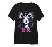 Goth Grunge Demon Anime Chica Waifu Horror Alt Estética Camiseta Premium