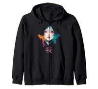 Goth Grunge Demon Anime Chica Waifu Horror Alt Estética Sudadera con Capucha