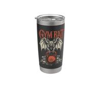Goth Gym Bat Gothlete - Pesa rusa de fitness gótica divertida Vaso térmico de acero inoxidable de doble pared