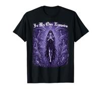 Goth Hooded Girl Mushroom Ecosystem Mystical Butterfly Art Camiseta