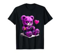 Goth Pastel Lindo Creepy Kawaii Gamer Teddy Bear Gaming Camiseta