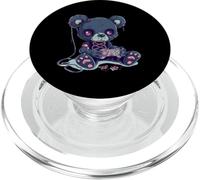 Goth Pastel Lindo Creepy Kawaii Gamer Teddy Bear Gaming PopSockets PopGrip para MagSafe