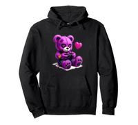 Goth Pastel Lindo Creepy Kawaii Gamer Teddy Bear Gaming Sudadera con Capucha