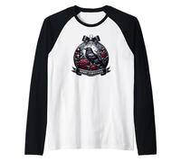 Goth Raven Decor For Women and Girls with Gothic Christmas Camiseta Manga Raglan