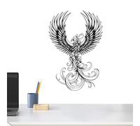 Goth Wall Art - Figura gótica de metal, decoración de hierro negro | Escultura de pared de león de ángel esqueleto de león, versátil propósito, obras de arte decorativas colgantes para decoración del