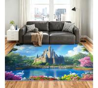 Gothic Alfombra 100x150cm, Medieval Castle Alfombras for Living Room