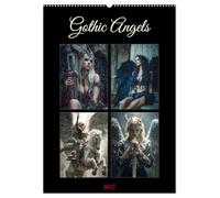 Gothic Angels (Wandkalender 2027 DIN A2 hoch), CALVENDO Monatskalender: Gefallene Engel zwischen Licht, Schatten und ewiger Macht.