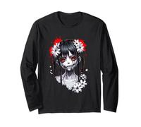 Gothic Anime Girl Red Eyes Cracked Face Haunting Anime Girl Manga Larga