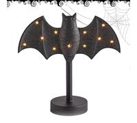 Gothic Bat Candle Holder Wall Decor - LED Light Hanging Sconce Ornament, Spooky Halloween Decoration For Indoor Outdoor Patio Porch Yard Gate Window Desk Display, Decorative Accent | Autumn Pa