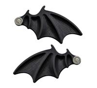 Gothic Bat Wings License Plate Accent - Car Modification Kit | Halloween | Weather-Resistant ABS Material, Lightweight 35g 2-Piece Set, Screws & Nuts Included for Easy Mount, Fits Universal Cars &