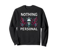 Gothic Biker Skull Nothing Personal Y2K Alt Grunge Sudadera