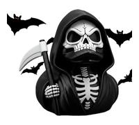 Gothic Bone Duck Statue - 8cm Additive Manufactured Craft Eerie Mini Sculpture Novelty Decor Creative Visual Feature | Vehicle Interior Shelf Desktop Seasonal Event Party Atmosphere Embellishme