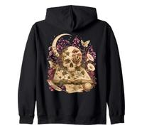 Gothic Botanical Skull Moon Grimoire Dark Academia Book Love Sudadera con Capucha