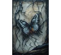 Gothic butterfly with vines design on a 240-page lined journal