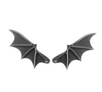Gothic Car Decor, Bat Wing Plate, 7.09 Inches Spooky Tag Ornament, Waterproof Polymer Design, Halloween Themed Style, Perfect for License Plates, Vehicles, Events, Holiday Displays