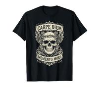 Gothic Carpe Diem Memento Mori Skull Filosofía Camiseta gráfica económica