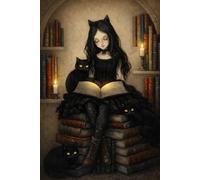 Gothic Cat Journal for Teen Girls: Dark Academia Notebook for Book Lovers, Writers, and Black Cat Fans