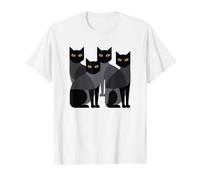 Gothic Cats EMO Grunge Punk Graphic Goth Mid-Century Modern Camiseta gráfica económica, Hombre, Blanco, XL