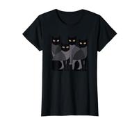 Gothic Cats EMO Grunge Punk Graphic Goth Mid-Century Modern Camiseta gráfica económica, Mujer, Negro, XS
