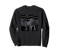 Gothic Cats EMO Grunge Punk Graphic Goth Mid-Century Modern Sudadera