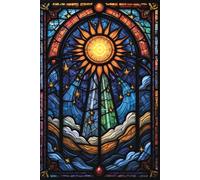 Gothic Celestial Vintage Stained Glass Journal: 6 x 9 notebook, 120 decorative pages