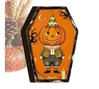 Gothic Coffin Decor | Vintage Coffin Shape LED Light Holiday Spooky Sign |