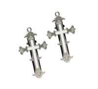 Gothic Cross Crystal Hair Clip for Girls, Dark Gothic Barrettes with Cross Design